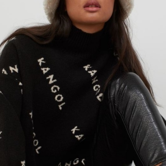 NEW Kangol x H&M limited edition collaboration black sweater - Picture 2 of 6